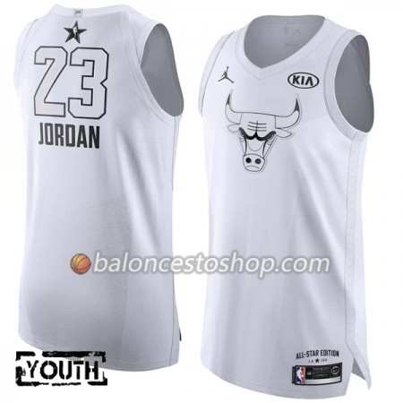 Camiseta Niños NBA Chicago Bulls Michael Jordan 23 2018 All-Star Jordan Brand Blanco Swingman Camiseta Niños NBA Chicago Bulls Michael Jordan 23 2018 All-Star Jordan Brand Blanco Swingman